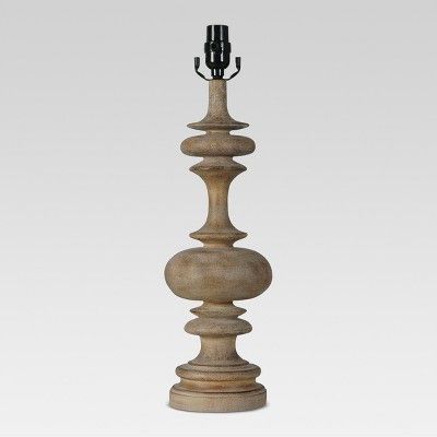 Turned Column Wood Large Lamp Base Brown - Threshold™ | Target