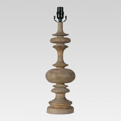 Turned Column Wood Large Lamp Base Brown (Includes Energy Efficient Light Bulb) - Threshold™ | Target