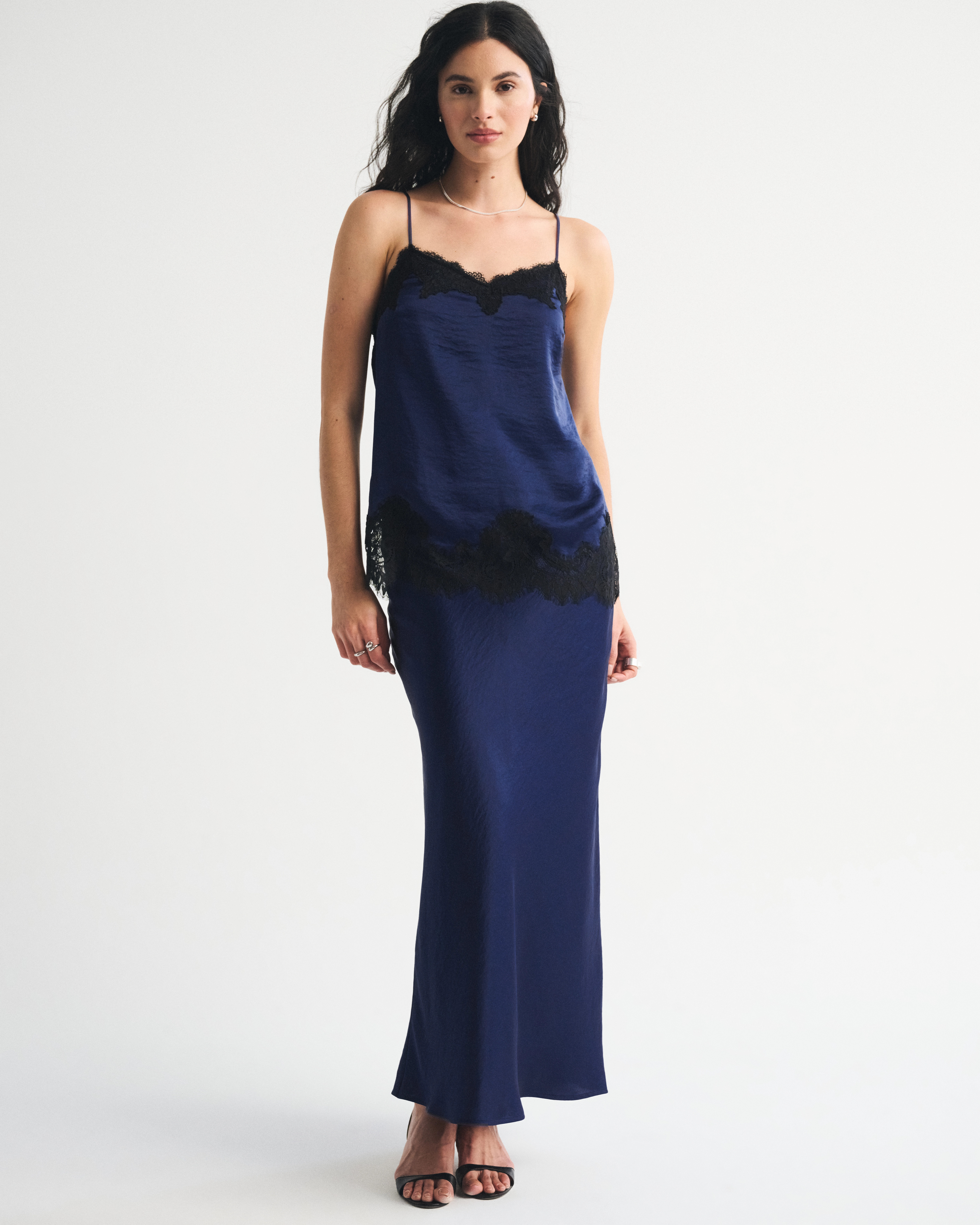 High Rise Satin Maxi Skirt | Abercrombie & Fitch (US)