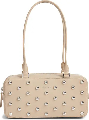 Studded Boxy Leather Shoulder Bag | Nordstrom