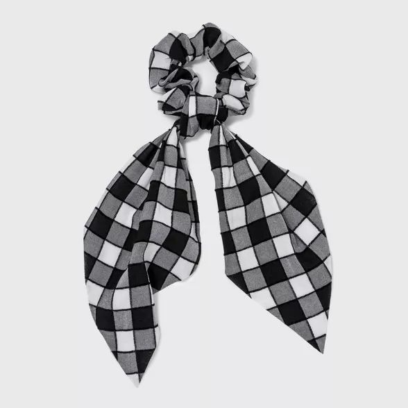 Gingham Check Scarf Hair Twisters - Wild Fable&#8482; Black | Target