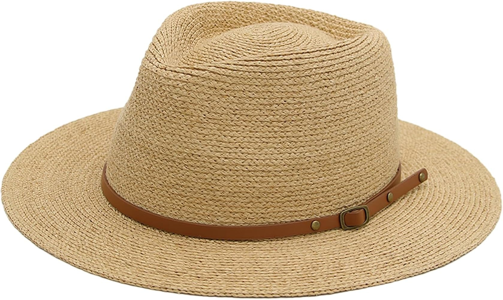 Panama Hat Sun Hats for Women Raffia hat Beach Hats Wide Brim Straw Hat | Amazon (US)