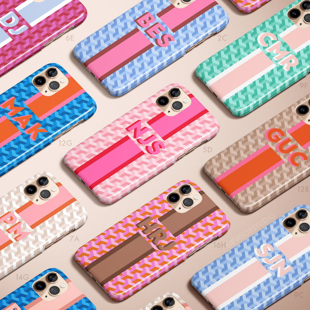 Monogram Phone Case, Personalized Initial iPhone 14 Pro Case, Custom iPhone 13 Pro Max Case, Name... | Etsy (US)