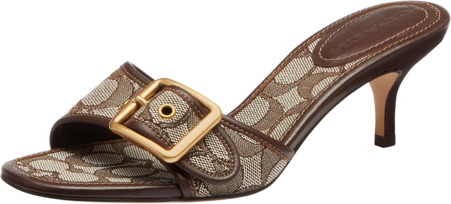 Amazon.com | COACH Margot Signature Jacquard Sandal | Heeled Sandals | Amazon (US)
