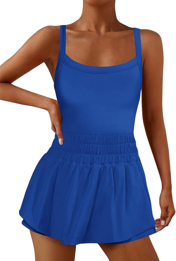 SENSERISE Womens Athletic Dress Workout Romper Sets Tennis Dresses Running Onesie One Piece Short... | Amazon (US)