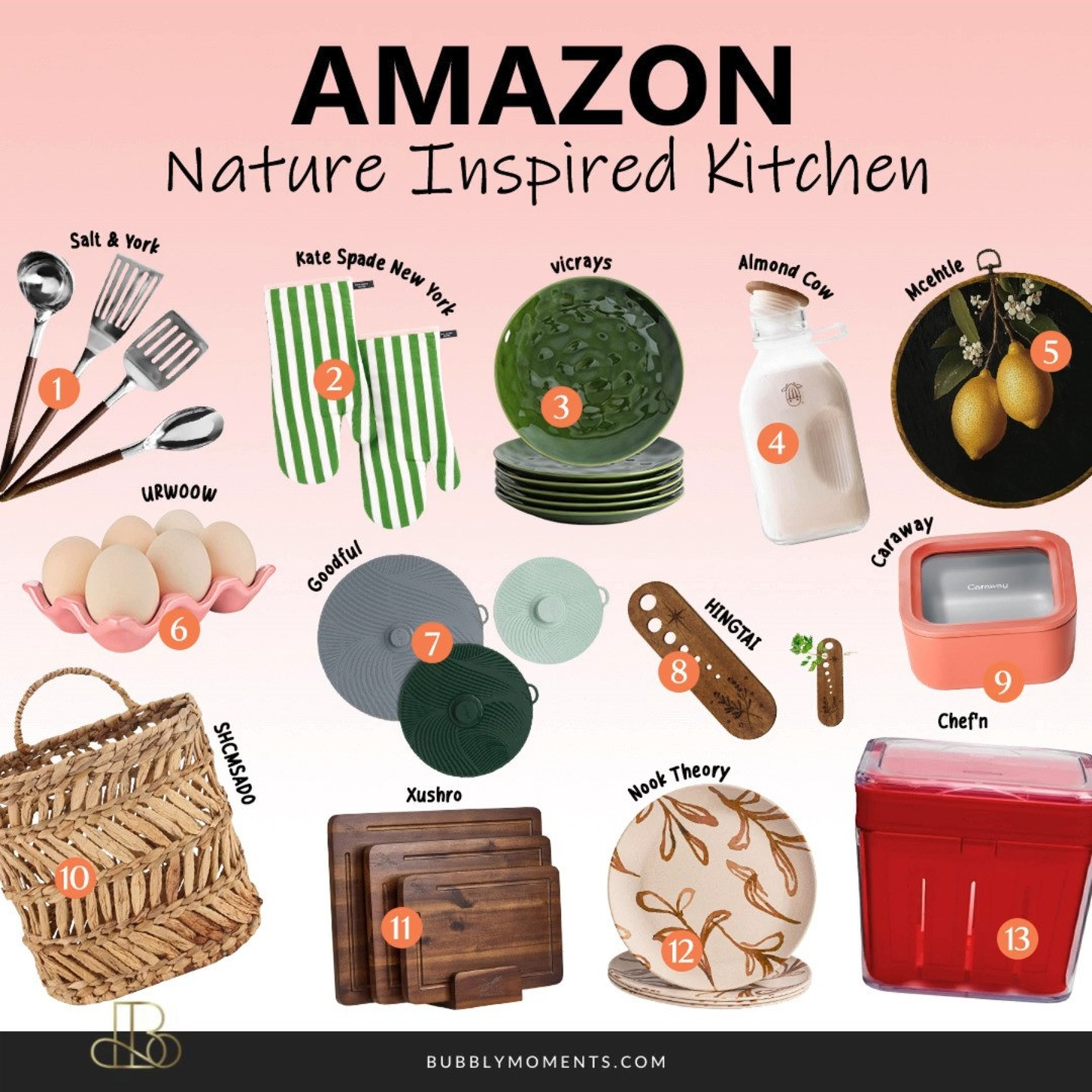 Create a warm, calm kitchen with these Nature-Inspired Kitchen Finds from Amazon 🌿 These pieces are perfect for adding a natural, relaxed feel to your space with earthy tones, simple designs, and everyday functionality. From useful kitchen essentials to subtle décor accents, these finds make your kitchen feel more inviting and easy to enjoy. I love how nature-inspired items bring warmth while still looking clean and modern. They’re easy to style in any kitchen and work beautifully with neutral colours or wood finishes. If you’re looking for simple updates that make a big difference, this collection is a great place to start. Save this post for kitchen inspiration and tap to shop your favourites for an effortless refresh 🍃
#LTKHome #LTKFindsUnder100 #LTKFindsUnder50 #KitchenFinds #AmazonKitchen #KitchenInspo #HomeInspo #NatureInspired #EarthyHome #OrganicStyle #KitchenDecor #CozyKitchen #ModernKitchen #HomeRefresh #StyledHome 

 