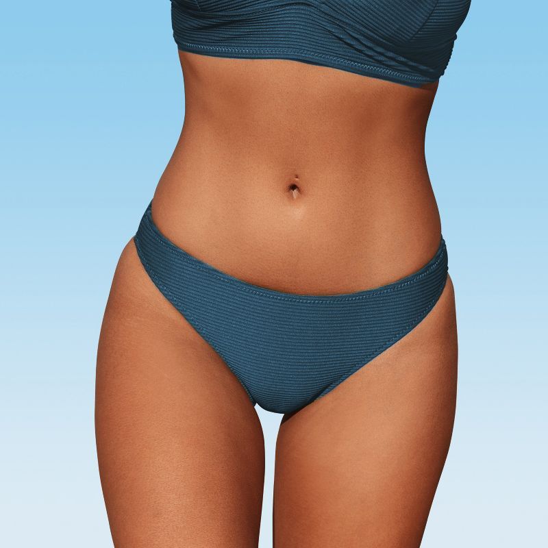 Women's Ribbed Low Waisted Bikini Bottom Swimsuit - Cupshe | Target
