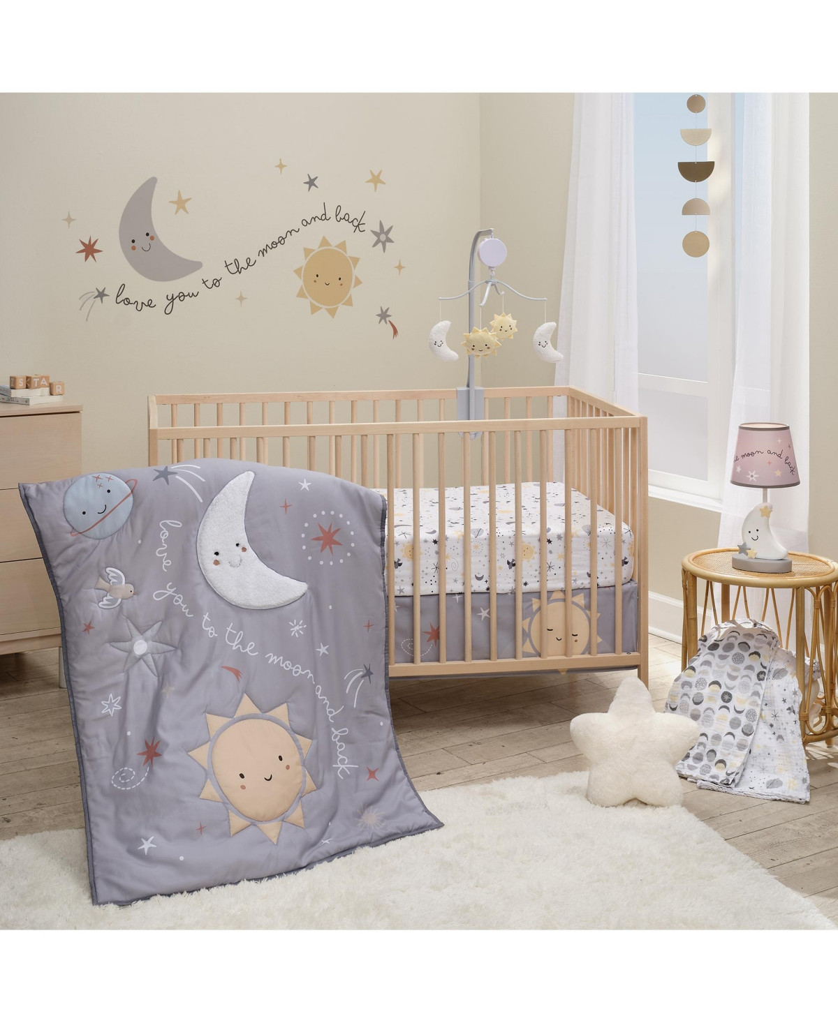 Bedtime Originals Little Star Celestial 3-Piece Nursery Baby Crib Bedding Set - Gray | Macy's