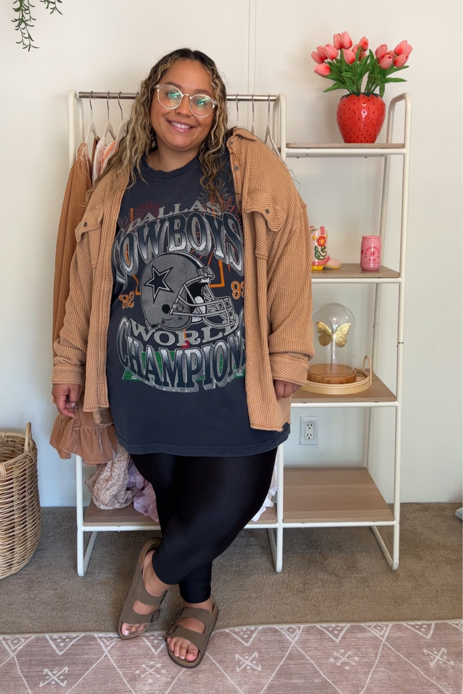 LTK SALE - my tee is 20% off and the waffle knit and leggings are  25% off 👏🏽 the perfect casual ootd 

#LTKsalealert #LTKSale #LTKstyletip