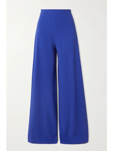 Roland Mouret - Uppingham Crepe Wide-leg Pants - Blue | NET-A-PORTER (US)