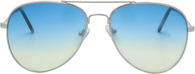 The Fresh Classic Metal Frame Oceanic Color Lens Aviator Sunglasses Gift Box | Amazon (US)