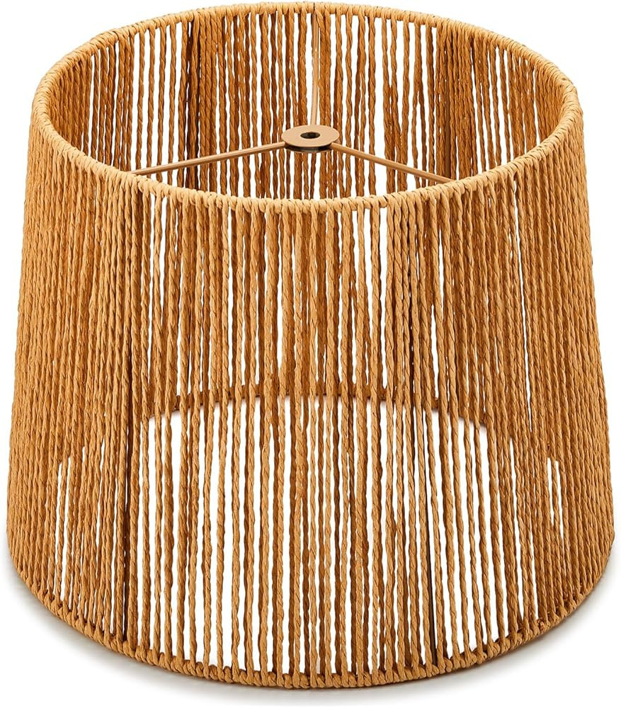 Baquler Boho Rattan Lamp Shades for Table Lamps Floor Lamps 11" Top x 13" Bottom x 10" High Wicke... | Amazon (US)