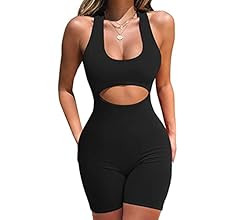 Cut Out One Piece Shorts Rompers | Amazon (US)