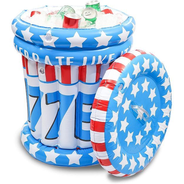 Sparkle and Bash Inflatable Cooler, July 4th, Patriotic, Red White and Blue Party Decorations 19 ... | Target