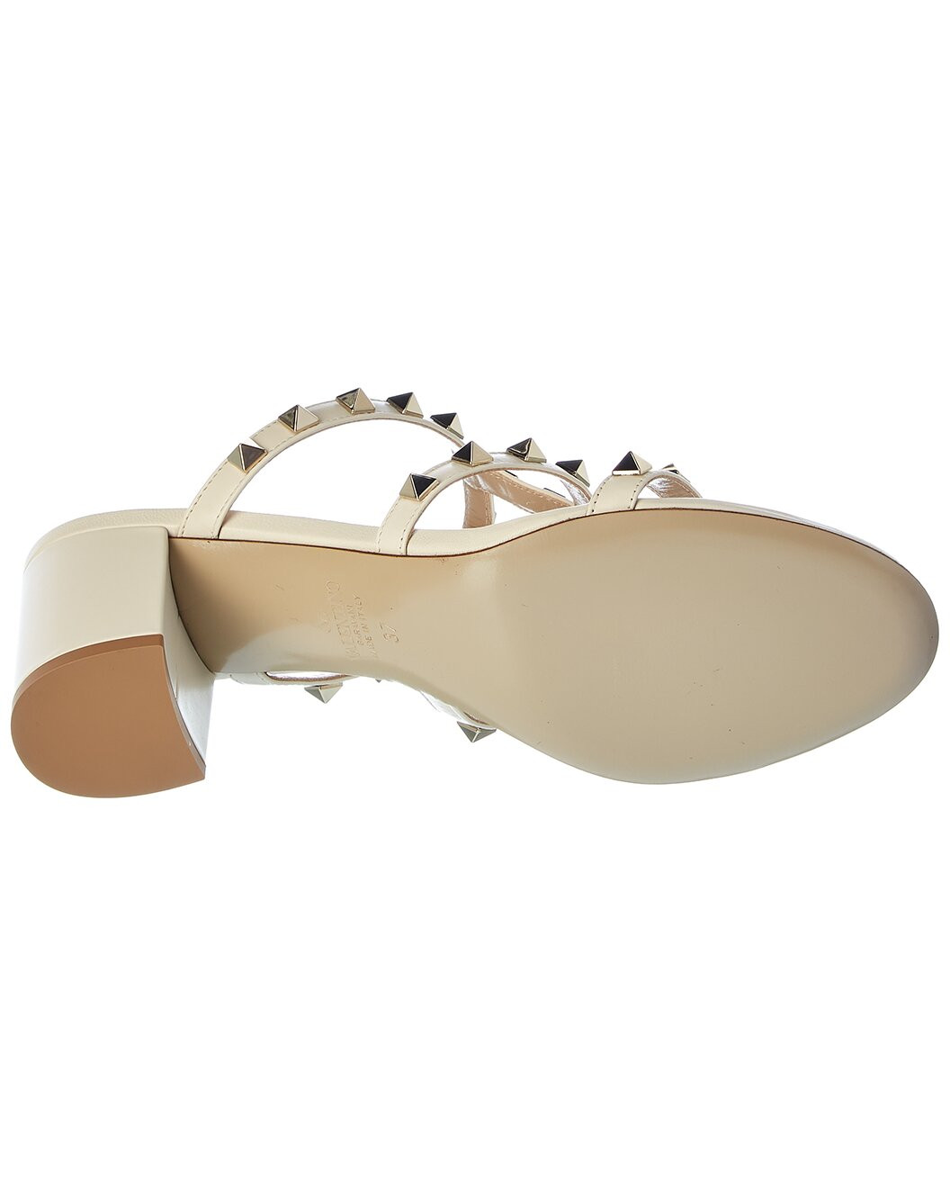 Rockstud Caged 60 Leather Sandal | Gilt & Gilt City