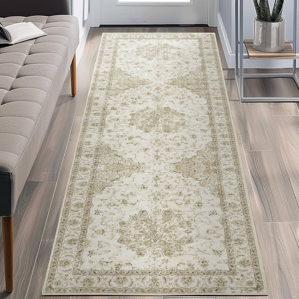 COLLACT Kitchen Runner Rug 2x6 Vintage Hallway Rug Washable Rug Floral Runner Non Slip with Rubbe... | Amazon (CA)