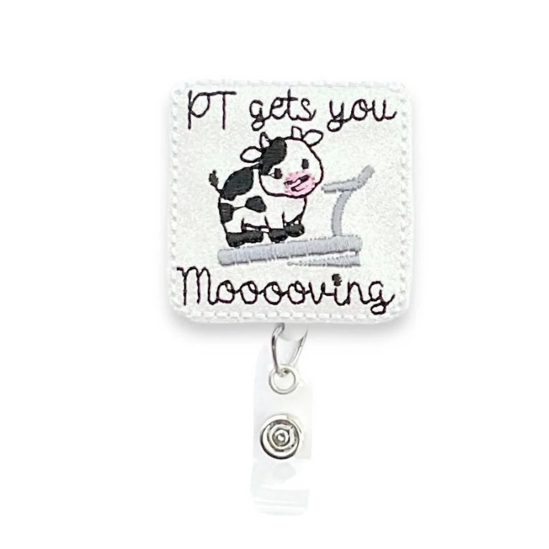 Physical Therapy Badge Reel, PT Badge Reel, Keep Moving Badge Reel, Badge Topper, Retractable Bad... | Etsy (US)