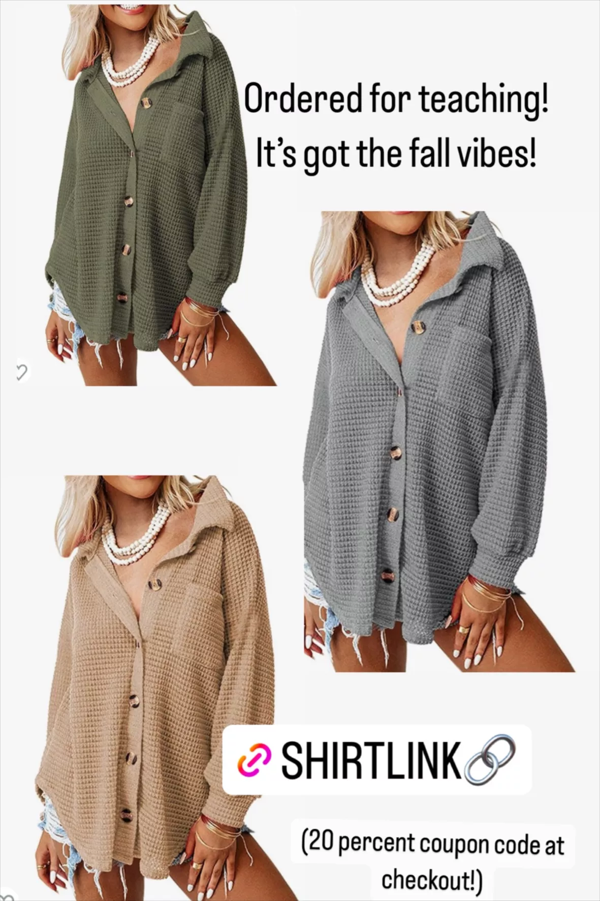 SHEWIN Womens Fall Tops Button V … curated on LTK