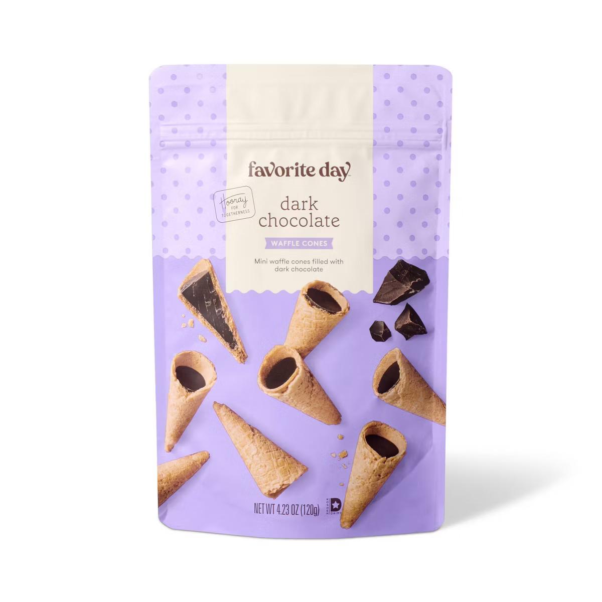 Dark Chocolate Filled Waffle Cones - 4.23oz - Favorite Day™ | Target