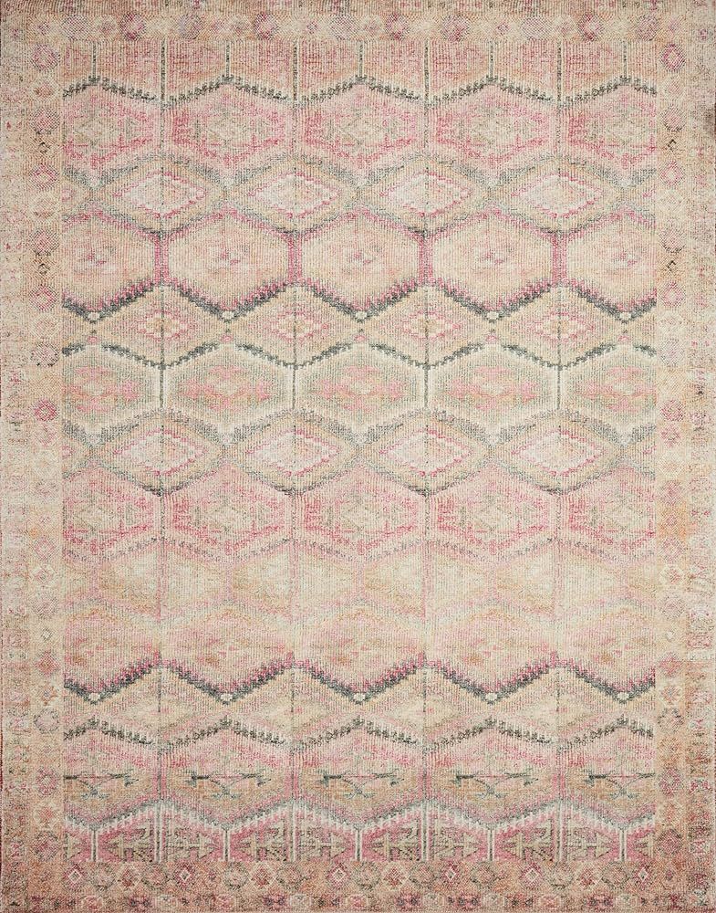 Loloi LAYLA Collection, LAY-17, Pink / Lagoon,9'-0" x 12'-0", Area Rug, Soft, Durable, Vintage In... | Amazon (US)
