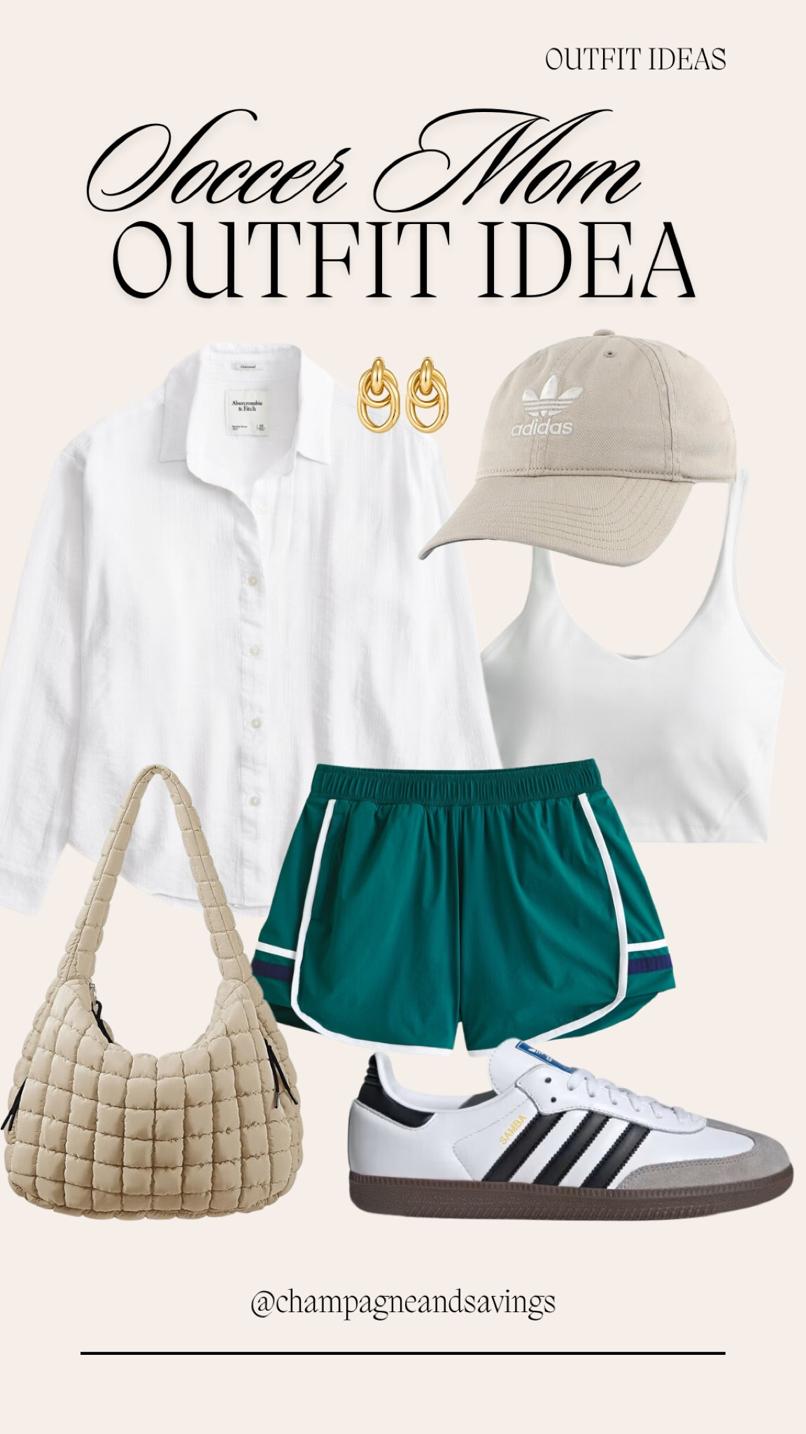 Soccer mom outfit idea! Love this athleisure outfit idea with athletic shorts, a button down and trendy women’s sneakers. 

#LTKActive #LTKStyleTip #LTKShoeCrush
