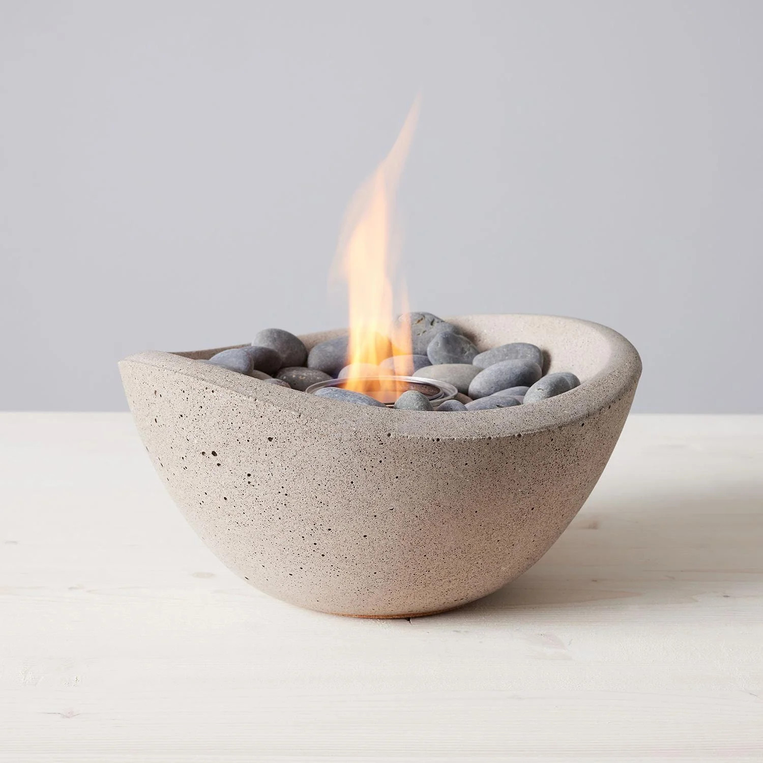 TerraFlame Wave Table Top Fire Bowl Gel Fuel - Stone Cast - Sand | Walmart (US)