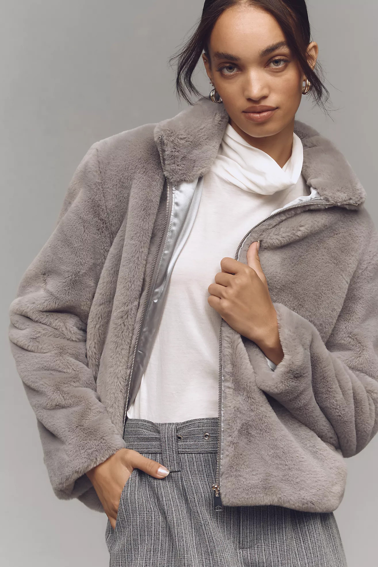 Sanctuary Cropped Faux-Fur Coat | Anthropologie (US)