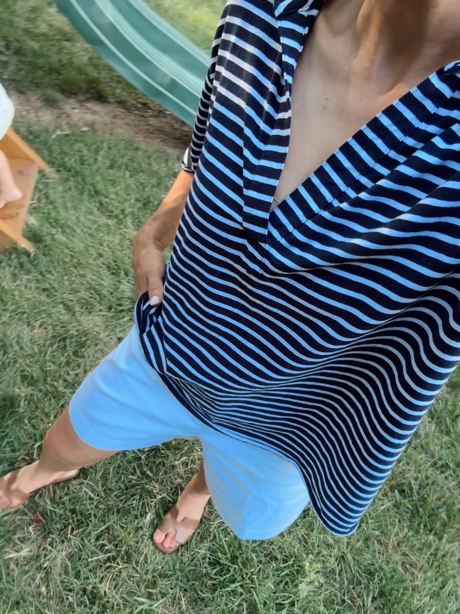 Frank and Eileen striped top - so breathable for summer 

Spanx shorts in a longer inseam

#LTKmomlife #LTKOver40 #LTKPetite