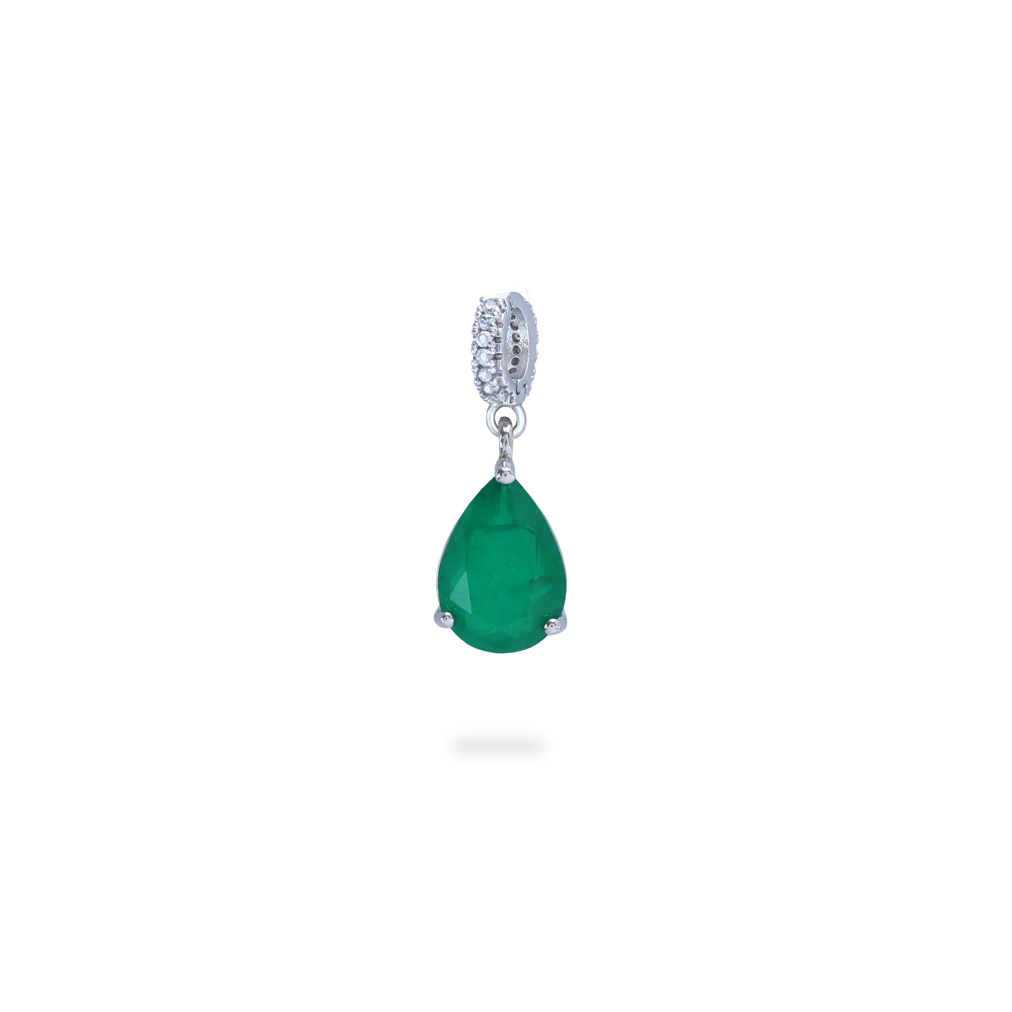 EMERALD TEARDROP CHARM | Artizan Joyeria