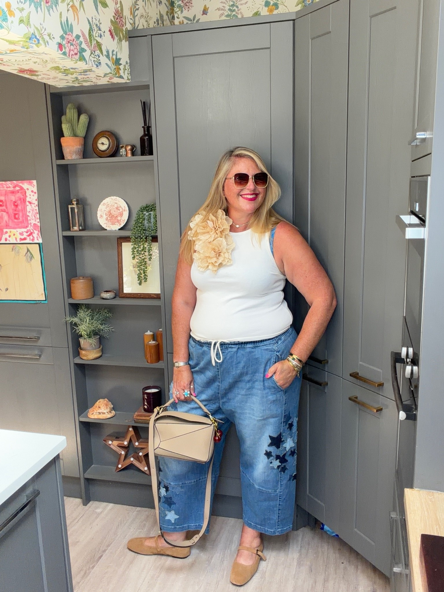 Jeans, vest, sunglasses, pumps, bag

#LTKsummer #LTKjeans #LTKplussize