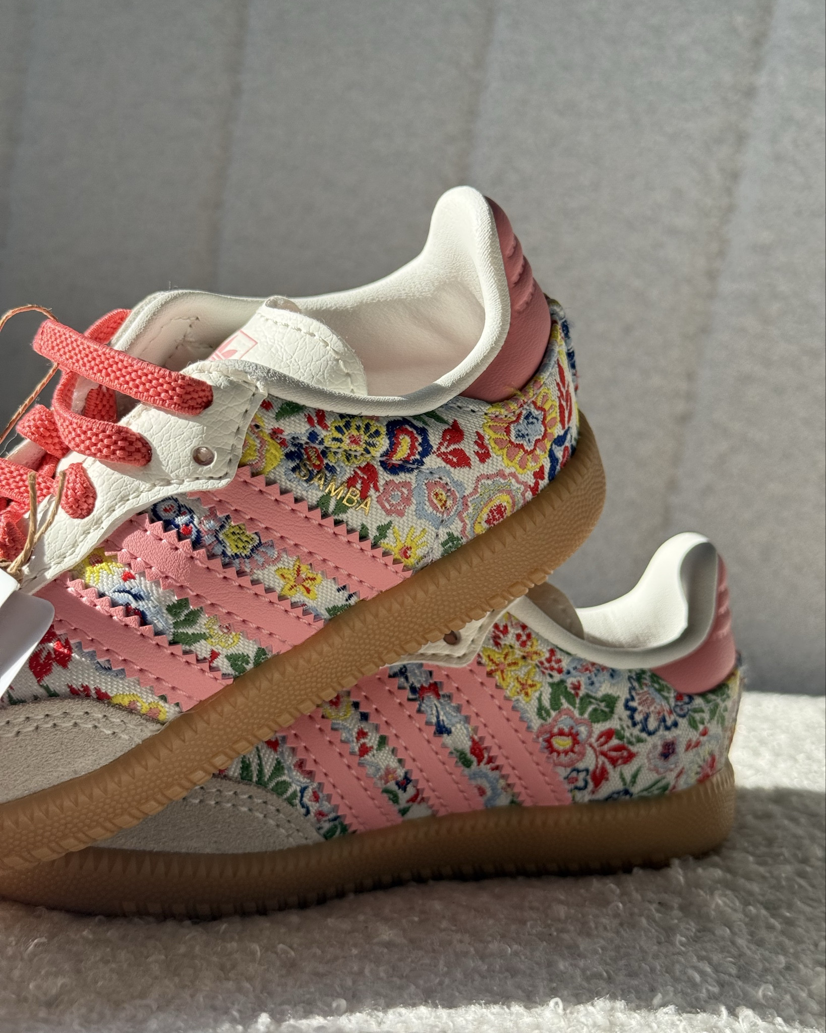 Running after a toddler, but make it fashion. These floral Adidas sneakers keep up with mom life and look good doing it!🌸 #LTKSpring #LTKStyle #LTKFinds #LTKUnder100 #LTKMomStyle #AdidasStyle #LTKSneakers #MomStyle #StayAtHomeMomLife #Adidas #Toddlershoes #ComfySneakers #FloralSneakers #StyleInspo #Adidassambas #SambasxLiberty