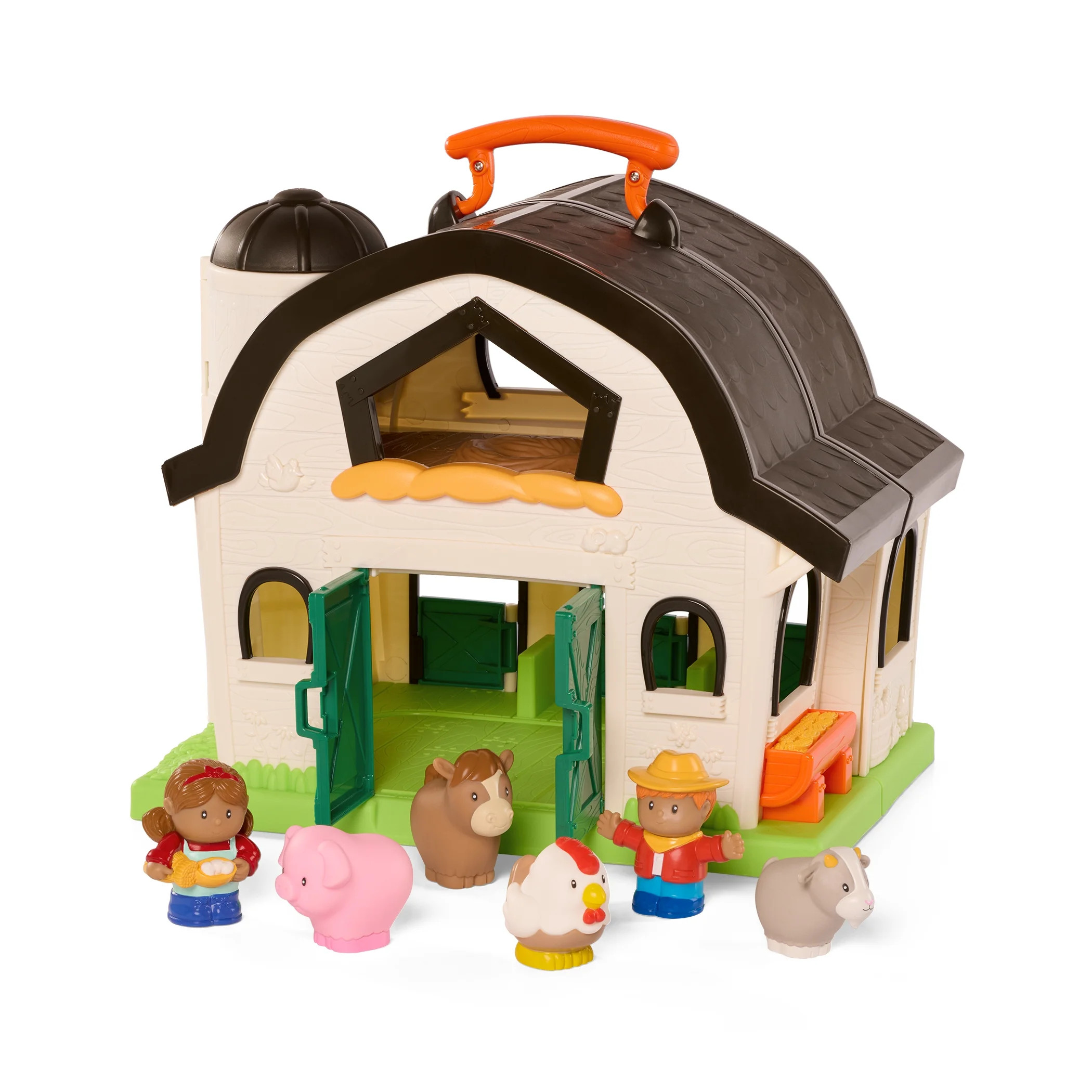 Battat My First Barn Birch White Foldable Farm Playset for 18 Months + | Walmart (US)