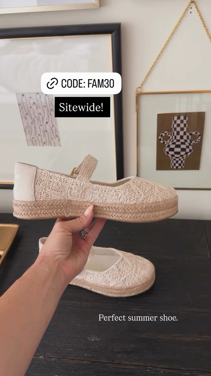 Perfect summer shoe.  30% off Sitewide today! FAM30 #toms

#LTKSeasonal #LTKSaleAlert #LTKOver40
