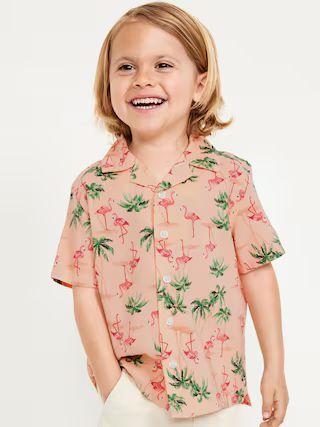 Matching Printed Short-Sleeve Camp Shirt for Toddler Boys | Old Navy (US)