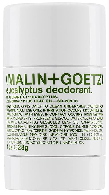 Malin + Goetz Eucalyptus, Bergamot, and Botanical Deodorant, with natural ingredients, effective ... | Amazon (US)