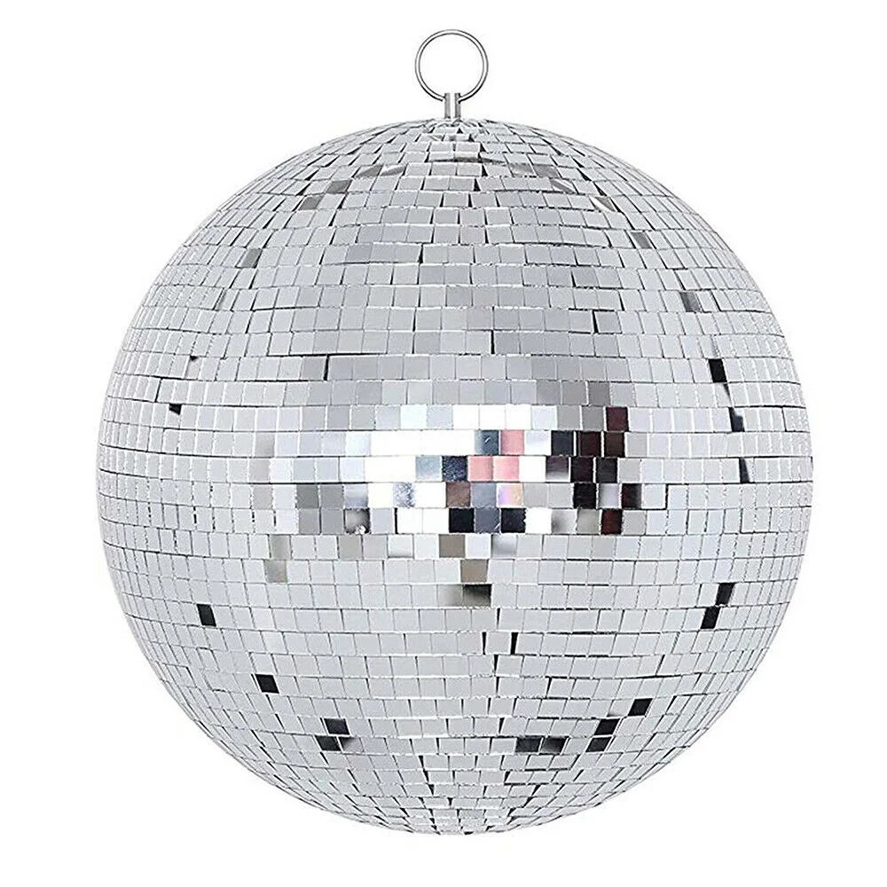 12" Mirror Glass Disco Ball Hanging Reflective Ball Portable DJ Dance Lighting Chriatmas Xmas Clu... | Walmart (US)
