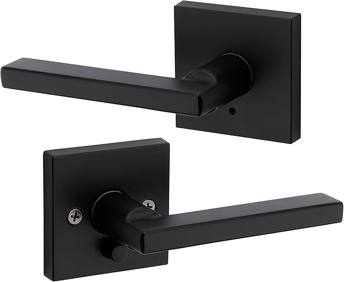 Kwikset 91550-029 Halifax Door Handle Lever with Modern Contemporary Slim Square Design for Home ... | Amazon (US)