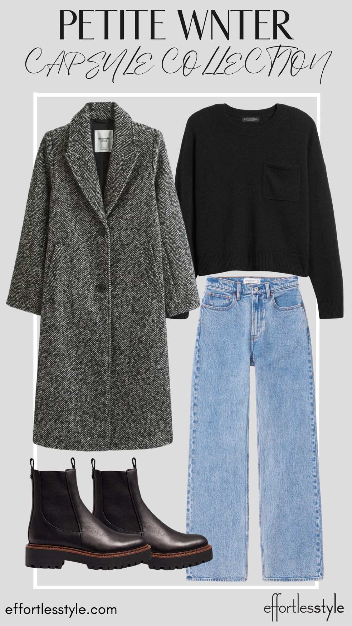 Coat + Oversized Sweater + Jeans + Boots….  

A classic winter outfit for our petites!  To see the full Petite Winter Capsule, check out our recent blog post => https://effortlesstyle.com/petite-winter-capsule-wardrobe/

#LTKSeasonal #LTKstyletip #LTKshoecrush