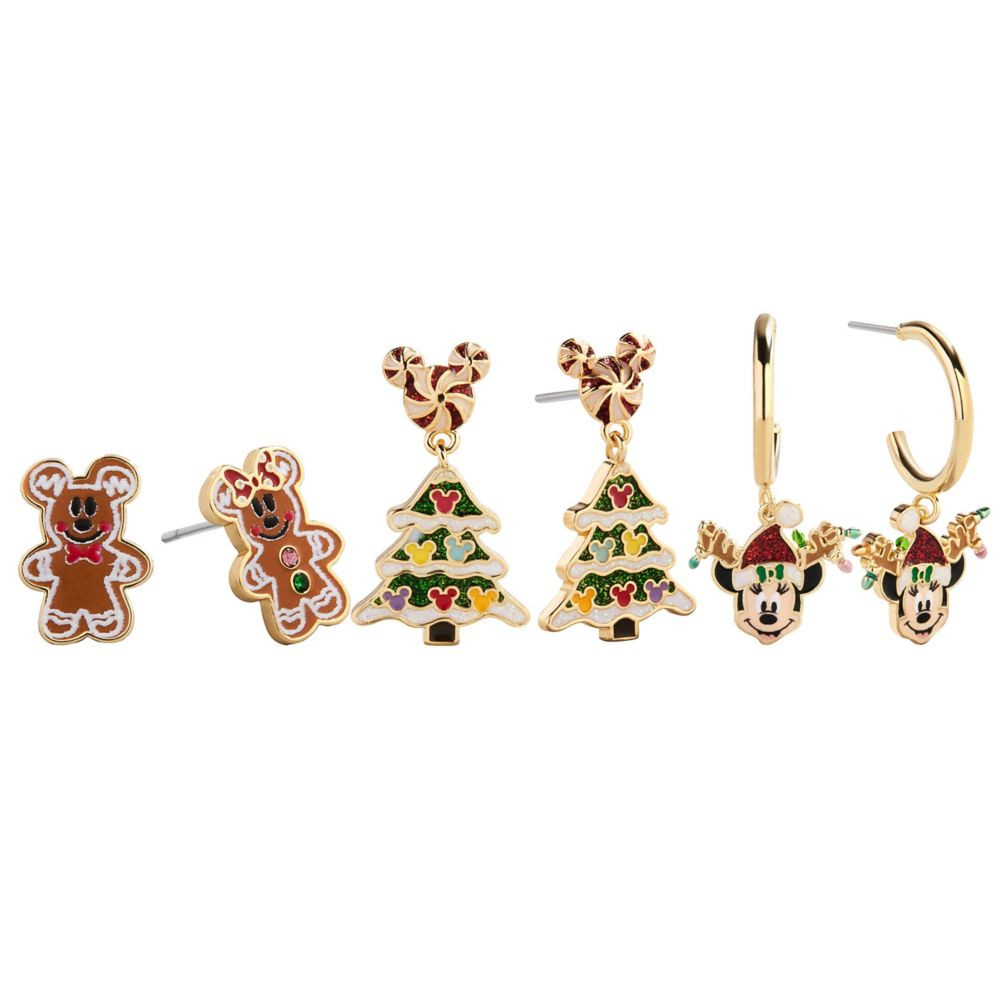 Mickey and Minnie Mouse Holiday Earring Set by BaubleBar | Disney Store