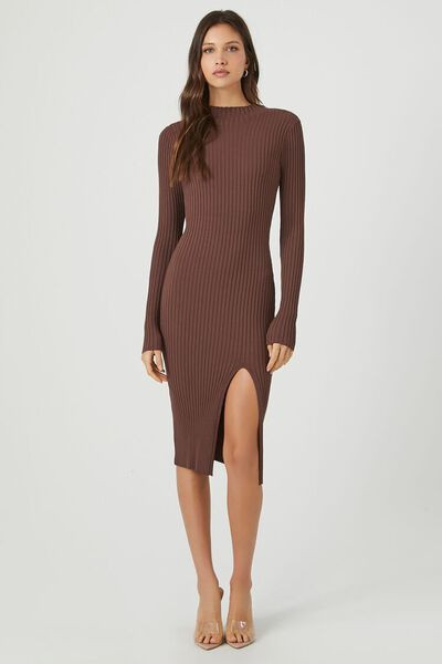 Ribbed Knit Midi Sweater Dress | Forever 21 (US)