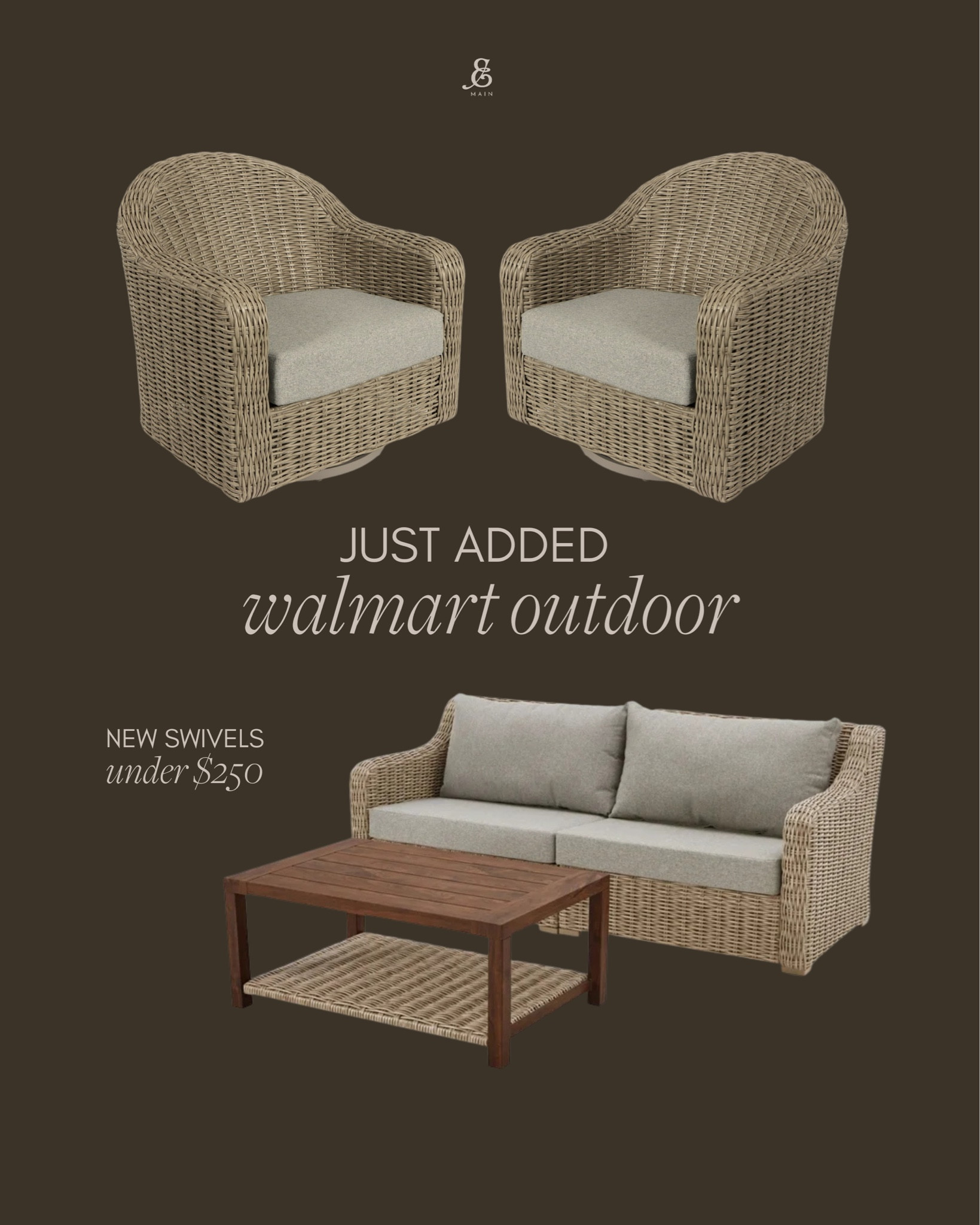just added walmart outdoor swivels under $300 
amazon home, amazon finds, walmart finds, walmart home, affordable home, amber interiors, studio mcgee, home roundup 

#LTKHome