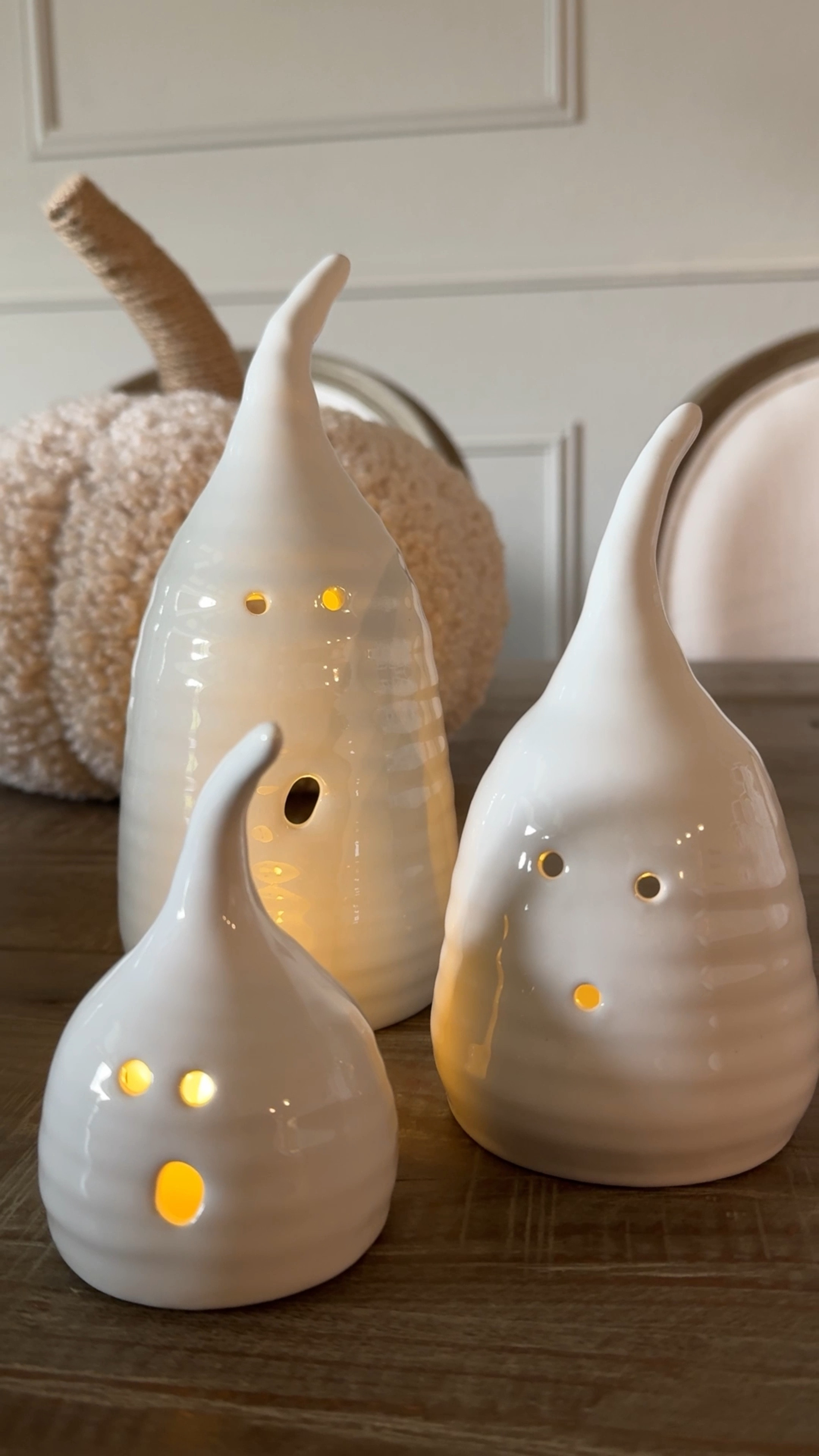 Since 2019 I’ve wanted these ghosts but whenever I got to it they were already sold out! this year I was in top of it and finally got my little spooky family. Theyre so cute! I also bought these faux tea lights that flicker making them look just like real tea light candles.  

#LTKHalloween #LTKFallSale #LTKSeasonal
