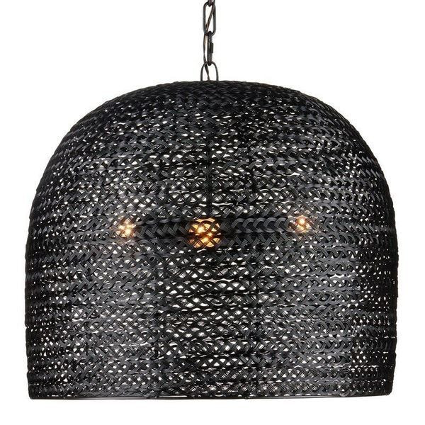 Piero Medium Black Woven Pendant | Scout & Nimble