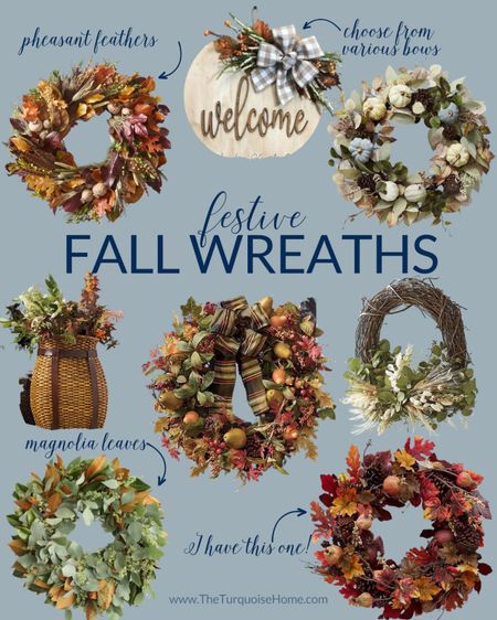 Spruce up your fall decor with a festive new fall wreath for your door or wall  

#LTKhome #LTKSeasonal