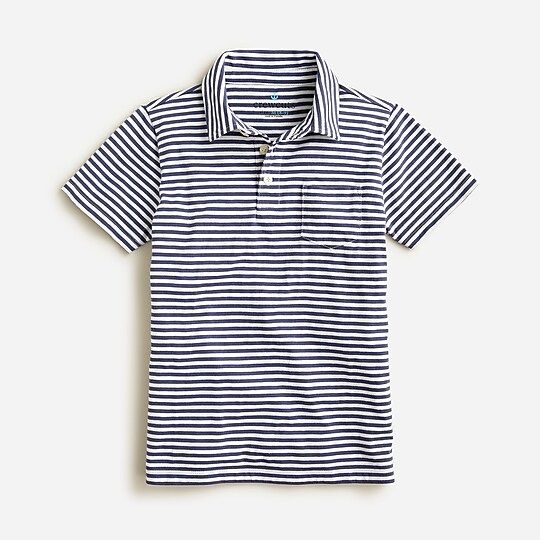 Boys' short-sleeve polo shirt in stripe | J.Crew US
