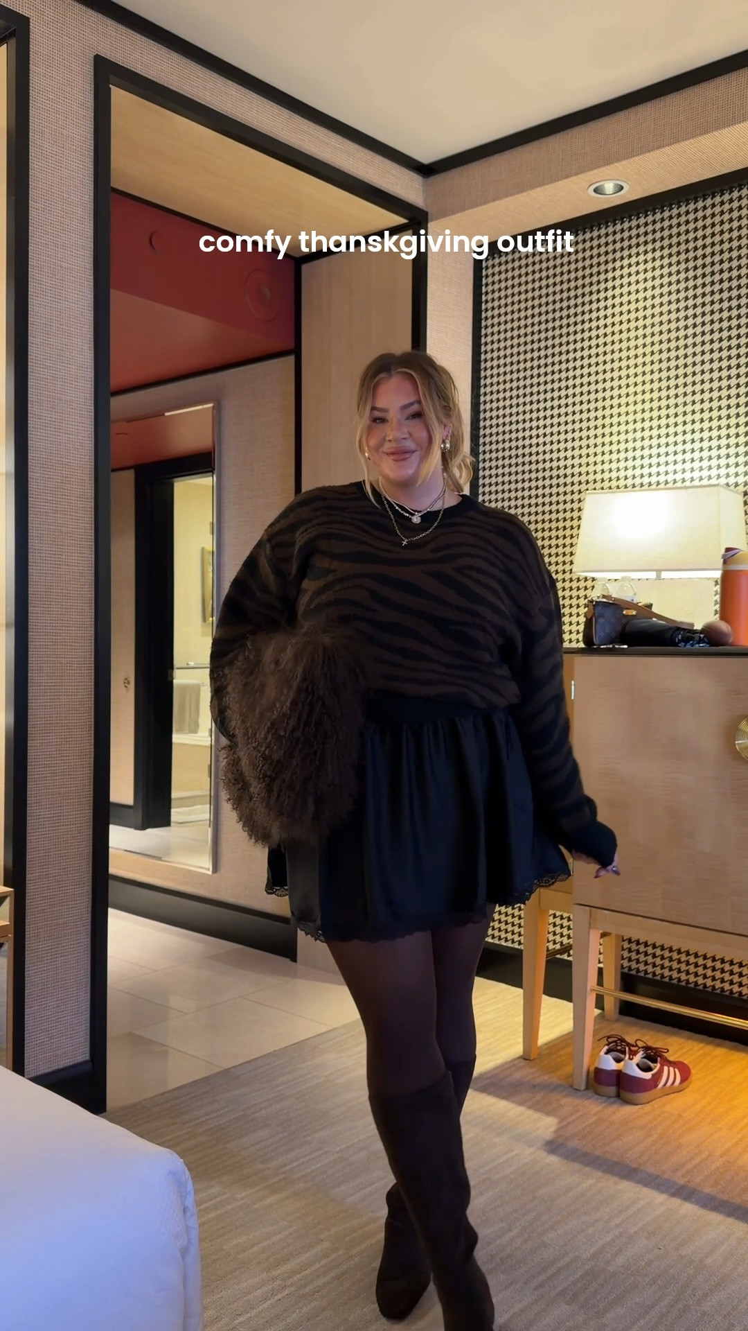 wearing a 2 in the dress and a 3 in the sweater (wanted it oversized!) 

#LTKootd #LTKgrwm #LTKHoliday