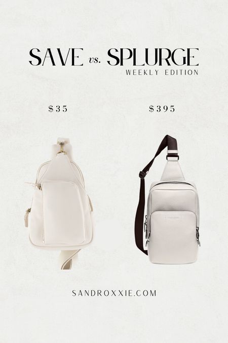 Save vs. splurge — leather sling bag, leather crossbody 

xo, Sandroxxie by Sandra
www.sandroxxie.com | #sandroxxie

save or splurge, same vibe for less


#LTKitbag #LTKfindsunder50 #LTKstyletip