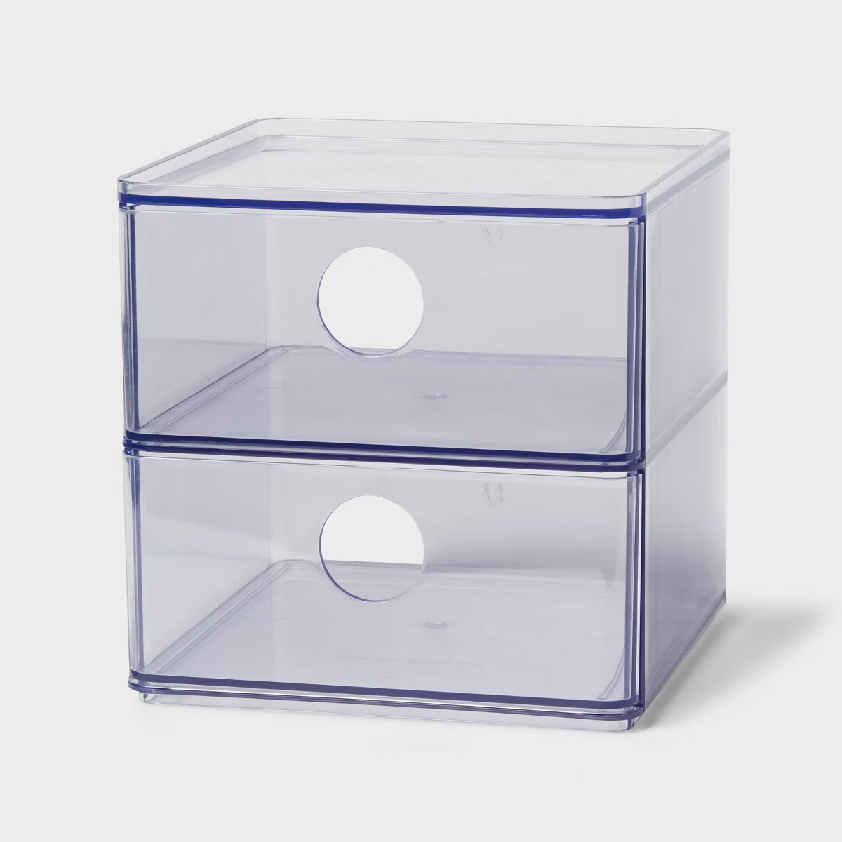 Clear Stackable Drawer - Brightroom™: Plastic Utility Storage, 2 Drawers, 6"x6"x6", Toiletries ... | Target