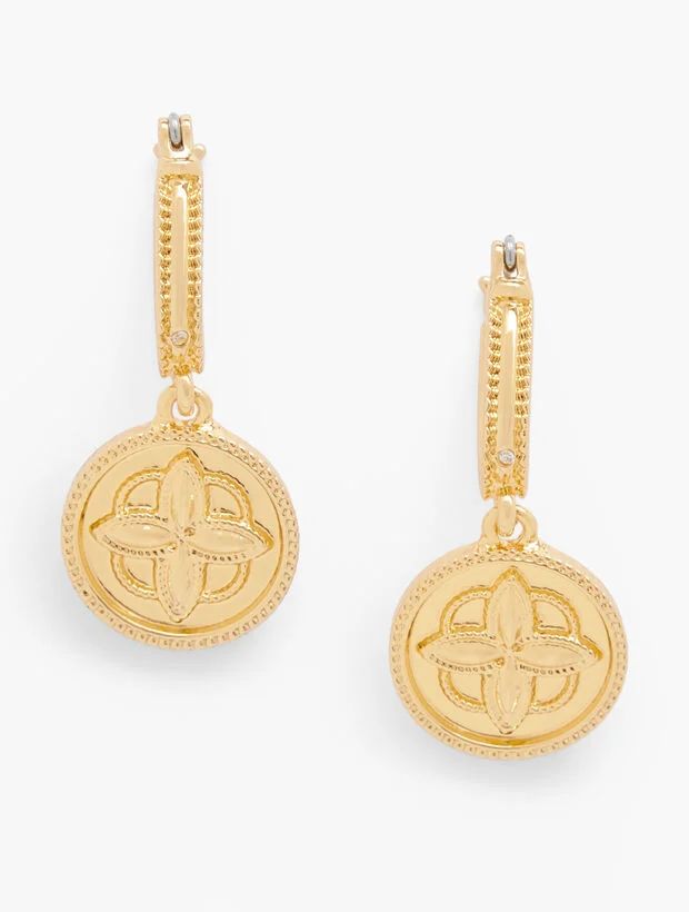 Charm Drop Hoop Earrings | Talbots