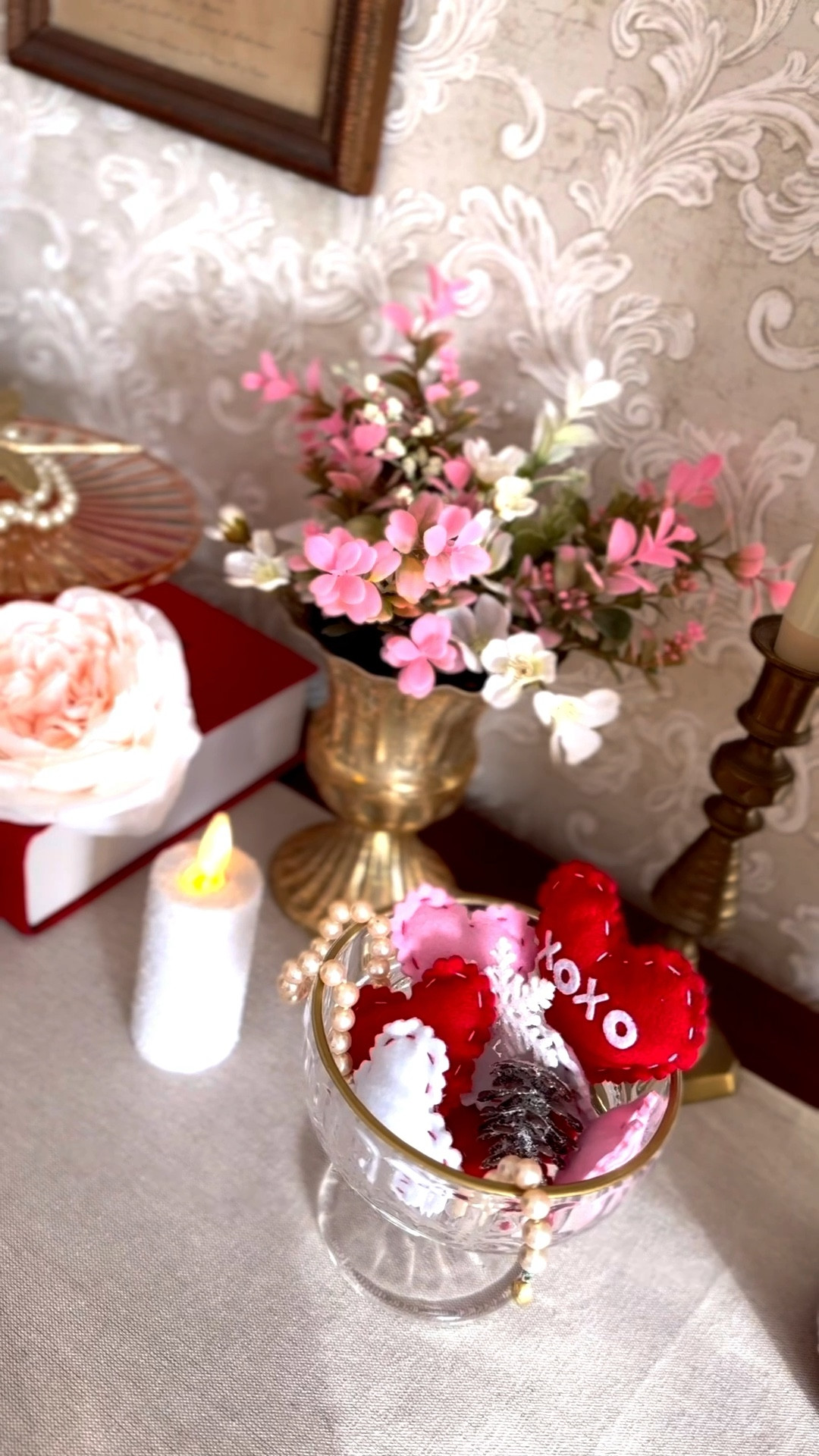 Valentine’s Day decor, heart vase filler, faux roses, pink and red Valentine’s Day decorations, vintage decor 

#LTKSeasonal #LTKHome #LTKFindsUnder50